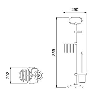 Стойка в ванную комнату Timo Nelson хром 150185/00